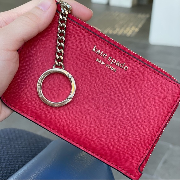 KATE SPADE Medium L-Zip Card Holder Hot Chili - Picture 3 of 3